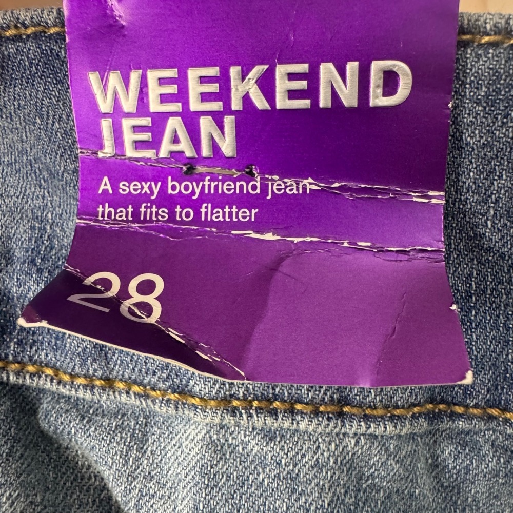 NWT‎ Lane Bryant Weekend Jeans Womens Size 28 Distressed Boyfriend Denim - Picture 4 of 5